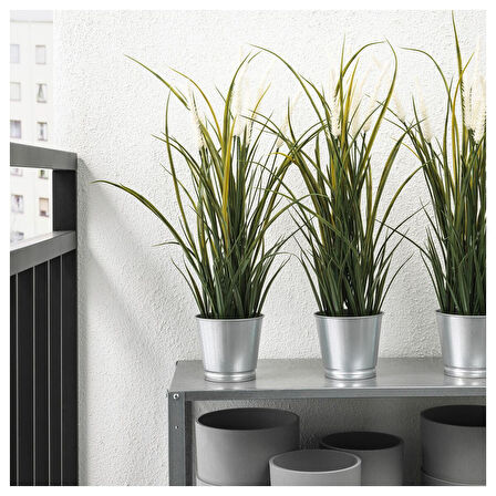 Yapay bitki, yeşil, 9 cm, çim