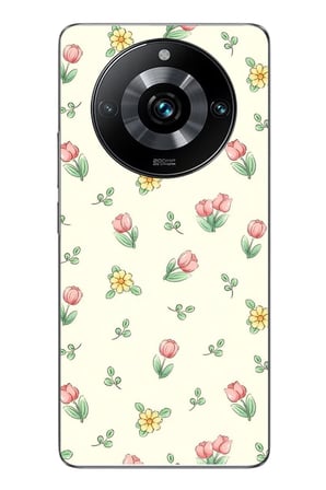 Realme 11 Pro Uyumlu Lale Çiçekleri Baskılı Silikon Kılıf