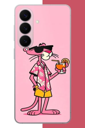 Samsung Galaxy S26 Plus Uyumlu pembe panter 1 Baskılı Silikon Kılıf