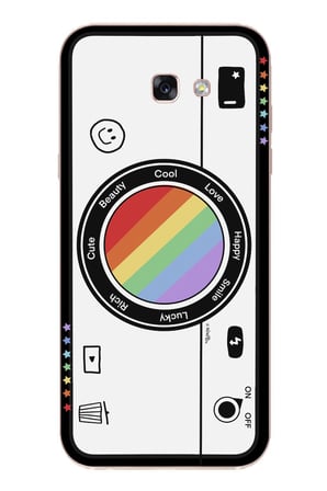 Samsung Galaxy A7 (2017) Uyumlu Gökkuşaklı Makine Baskılı Silikon Kılıf