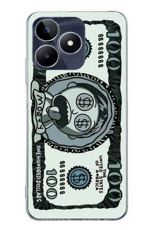 Realme C53 Uyumlu Morty Dolar Baskılı Silikon Kılıf