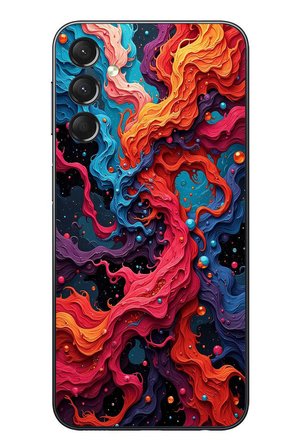 Samsung Galaxy A24 Uyumlu Dalgaların İz Karışımı Baskılı Silikon Kılıf