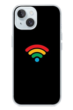 İphone 15 Uyumlu Wifi Simgesi Baskılı Silikon Kılıf