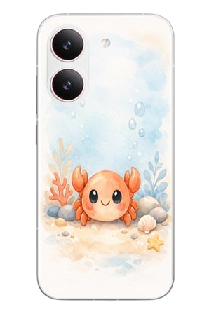 Poco X8 Pro
 Uyumlu Sevimli Yengeç Baskılı Silikon Kılıf