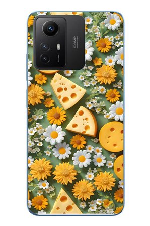 Redmi Note 12S Uyumlu Peynirler Baskılı Silikon Kılıf