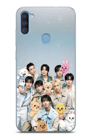Samsung Galaxy A11-M11 Uyumlu Tray Kids K-Pop Grubu ve SKZOO Temalı Baskılı Silikon Kılıf