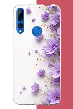 Huawei Y9 Prime (2019) Uyumlu Lavanta Zarafeti Baskılı Silikon Kılıf