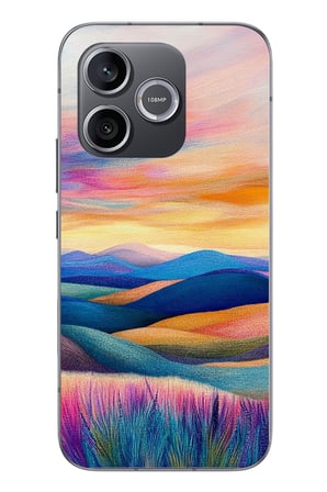 Honor 600 Uyumlu Renkli Pastel Günbatımı Baskılı Silikon Kılıf