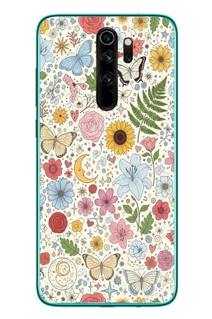 Redmi Note 8 Pro Uyumlu Bitkilerin Ahengi Baskılı Silikon Kılıf