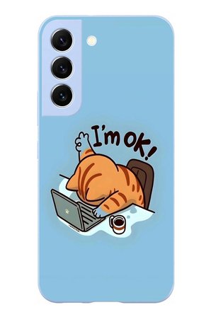Samsung Galaxy S22 Uyumlu l'M Ok Baskılı Silikon Kılıf