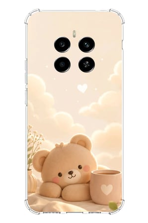 Realme 12 4G-12 Plus Uyumlu Sevimli Tatlı Ayı Baskılı Silikon Kılıf