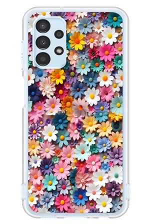 Samsung Galaxy A13 Uyumlu Pastel Çiçekler Baskılı Silikon Kılıf