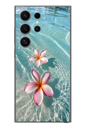 Samsung Galaxy S24 Ultra Uyumlu Denizde Çiçekler Baskılı Silikon Kılıf