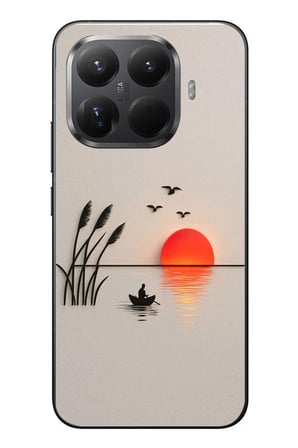 Xiaomi Mi 15T Pro Uyumlu Gün Batımı Çizim Baskılı Silikon Kılıf