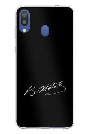 Samsung Galaxy M20 Uyumlu Atanın İzi İmza Baskılı Silikon Kılıf