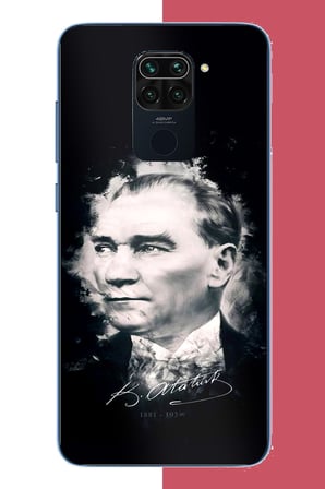 Redmi Note 9 Uyumlu atatürk portre Baskılı Silikon Kılıf
