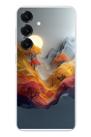 Samsung Galaxy S25 Uyumlu Renk Dalgalı Manzara Baskılı Silikon Kılıf