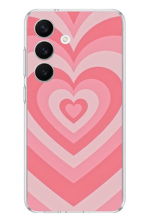 Samsung Galaxy S26 Uyumlu Pembe Kalpler Baskılı Silikon Kılıf