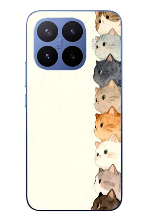 Xiaomi 17T Pro
 Uyumlu Sıralı Kediler Baskılı Silikon Kılıf