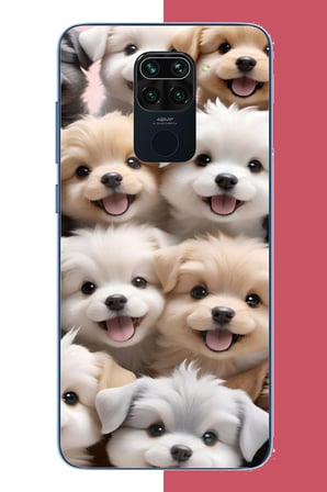 Redmi Note 9 Uyumlu sevimli köpek Baskılı Silikon Kılıf