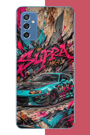 Samsung Galaxy M52 Uyumlu Supra Sokak Sanatı Baskılı Silikon Kılıf