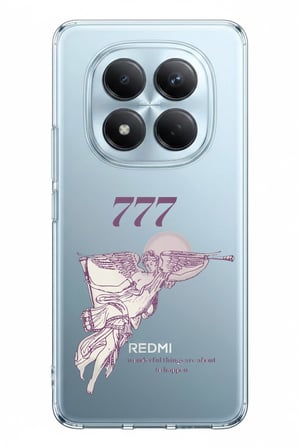 Redmi Note 15 PRO 5G Uyumlu 777 Melek Tasarımlı Baskılı Silikon Kılıf