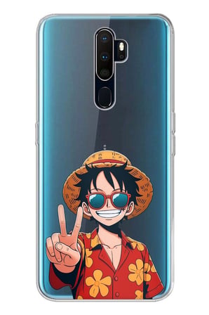 Oppo A5/A9 2020 Uyumlu Monkey D. Luffy Tasarımlı Baskılı Silikon Kılıf