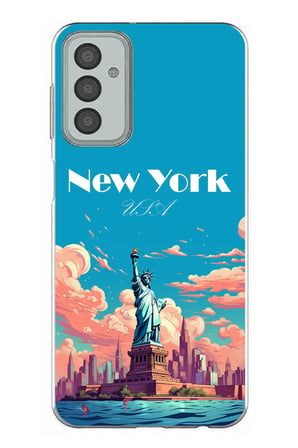 Samsung Galaxy M13-M23 Uyumlu Özgürlük Heykeli New York Baskılı Silikon Kılıf