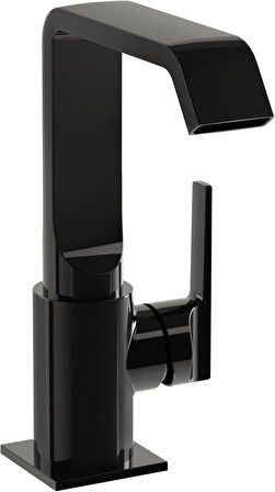 VitrA Suit A4261639 Lavabo Bataryası Yandan, Parlak Siyah