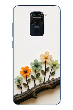 Redmi Note 9 Uyumlu Dalda Açan Çiçekler Baskılı Silikon Kılıf