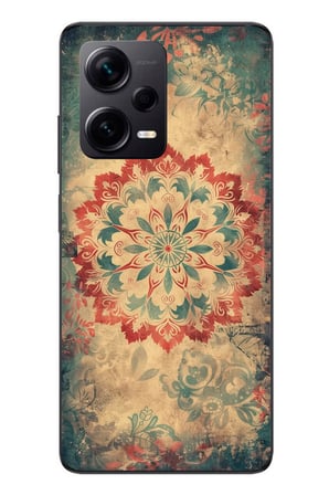 Redmi Note 12 Pro Plus Uyumlu Ebru Çizgisel Baskılı Silikon Kılıf
