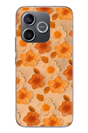 Honor 600 Uyumlu Turuncu Papatyalar Baskılı Silikon Kılıf