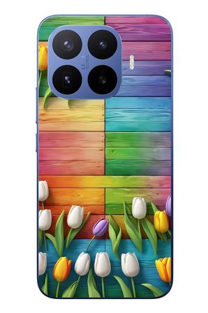 Xiaomi 17T Pro
 Uyumlu Renkli Laleler Baskılı Silikon Kılıf