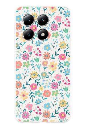 Xiaomi Mi 14T PRO Uyumlu Dekoratif Çiçekler Baskılı Silikon Kılıf