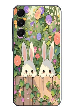 Samsung Galaxy A16 Uyumlu Tavşan Kardeşler Baskılı Silikon Kılıf