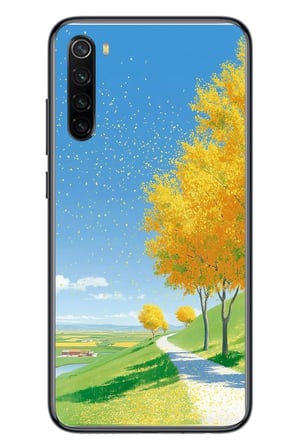 Redmi Note 8 Uyumlu Sarı Sonbahar Ağacı Baskılı Silikon Kılıf