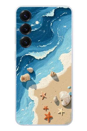 Samsung Galaxy S25 Uyumlu Deniz Yıldızı Tatilde Baskılı Silikon Kılıf