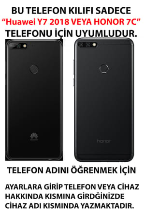 Huawei Y7 2018 - Honor 7C Uyumlu Mor Kalp Dalgalar Tasarımlı Baskılı Silikon Kılıf