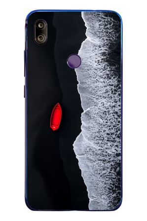 Redmi Note 7 Uyumlu Kırmızı Tekne Yalnız Baskılı Silikon Kılıf