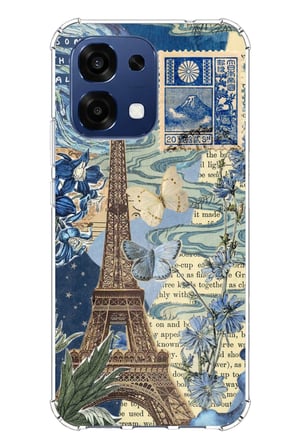 Oppo A6 PRO Uyumlu Paris ve Eyfel Kulesi Baskılı Silikon Kılıf