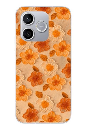 Honor 600 Lite Uyumlu Turuncu Papatyalar Baskılı Silikon Kılıf