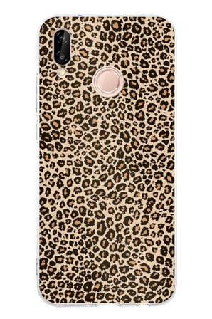 Huawei P20 Lite Uyumlu Leopar Tasarımlı Baskılı Silikon Kılıf