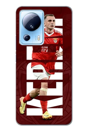 Xiaomi Mi 13 Lite Uyumlu Kerem Aktürkoğlu Benfica Baskılı Silikon Kılıf