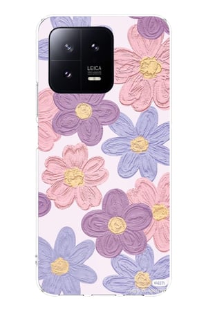 Xiaomi Mi 13 Uyumlu Renkli Papatyalar Sulu Boya Baskılı Silikon Kılıf