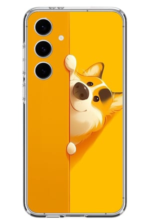 Samsung Galaxy S24 FE Uyumlu Sarı Köpek Baskılı Silikon Kılıf
