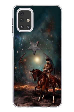 Samsung Galaxy M31s Uyumlu Atatürk At Üstünde Zafer Baskılı Silikon Kılıf