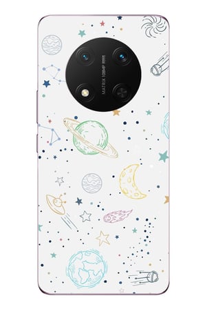 Honor Magic 7 Lite Uyumlu Uzay Yolculuğu Baskılı Silikon Kılıf