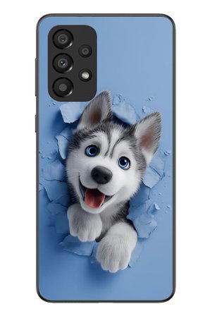 Samsung Galaxy A33 Uyumlu Sibirya Kurdu Baskılı Silikon Kılıf