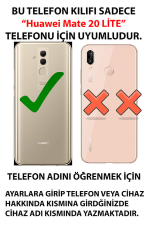 Huawei Mate 20 Lite Uyumlu Tlefonuma Dokunma  Baskılı Silikon Kılıf