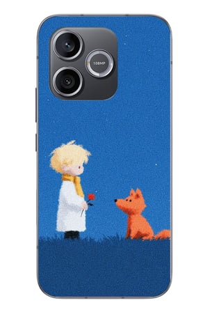 Honor 600 Uyumlu Sarışın Çocuk ve Köpek Baskılı Silikon Kılıf